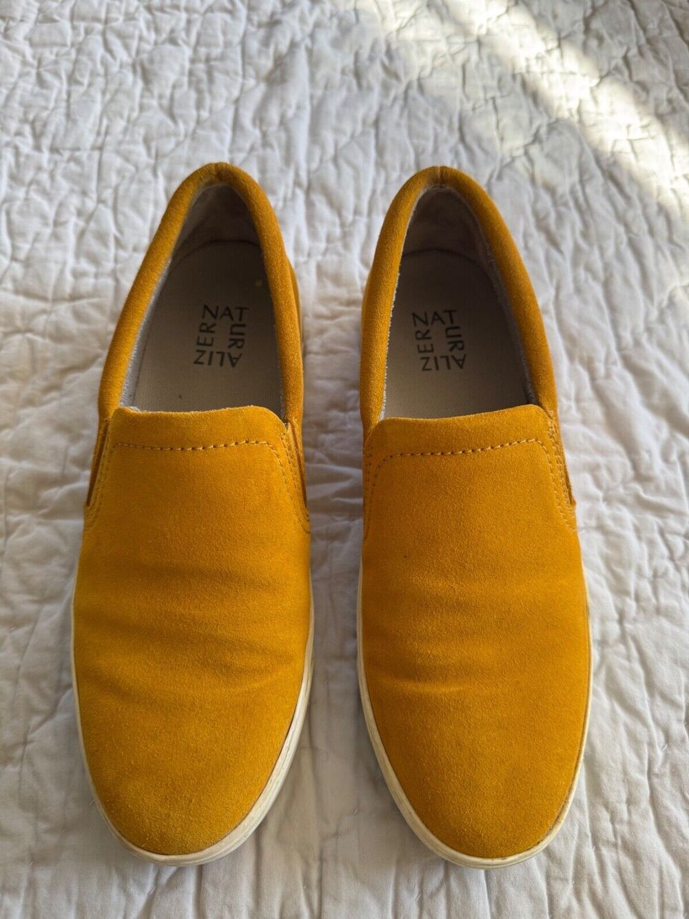 Naturalizer Slip On Casual Sneaker, Suede, Women's Size 8.5, Mustard Yellow
